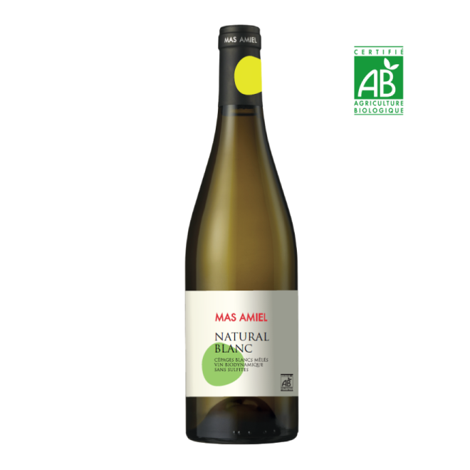 Mas Amiel Natural Blanc Vin bio sans sulfites